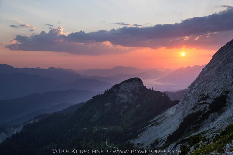 Sonnenaufgang überm Schachentorkopf